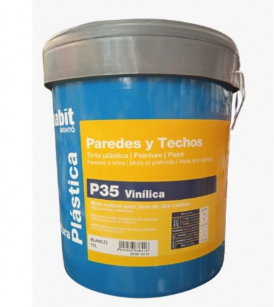 Pintura vinílica Rehabit blanca de 15 L