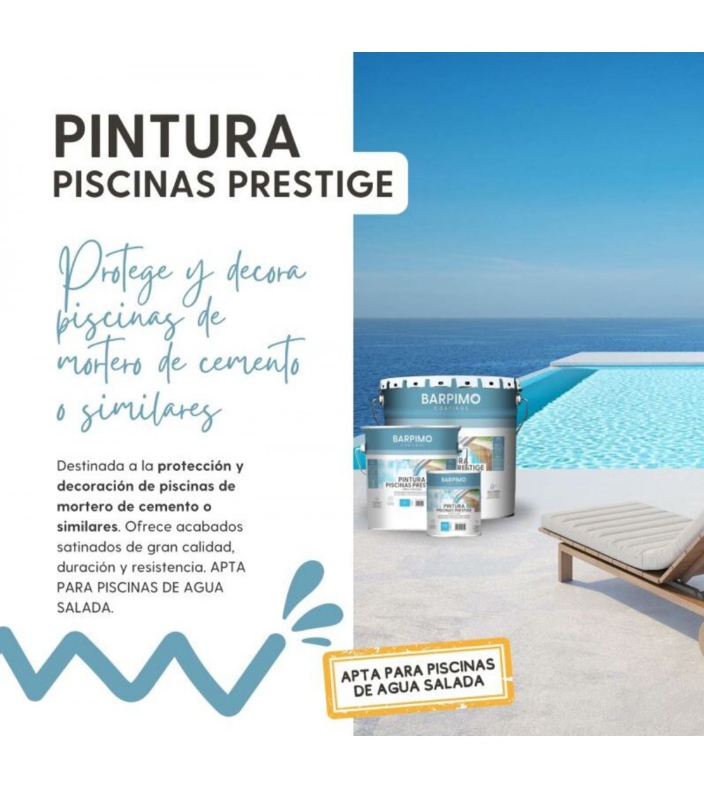 Pintura piscina prestige acrílica al disolvente