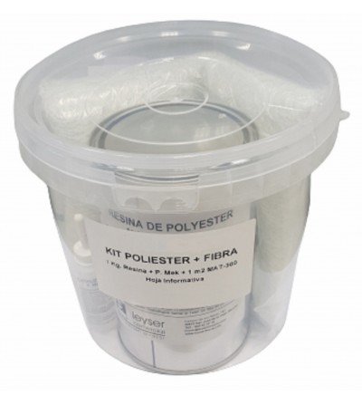 Kit resina de poliester leyser 1 kg